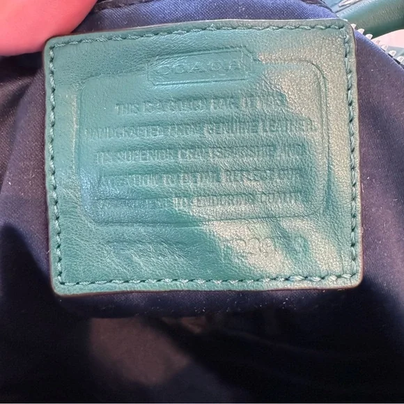 Coach Daisy Emma Jade Soft Leather Shoulder Bag with Navy Interior - Picture 9 of 16